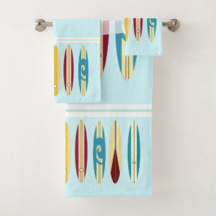 Vintage Longboards Bath Towel Set