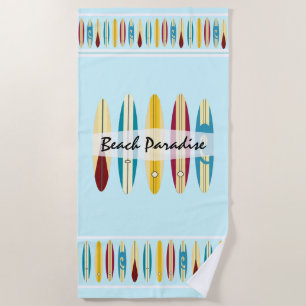 Vintage Longboards Beach Towel