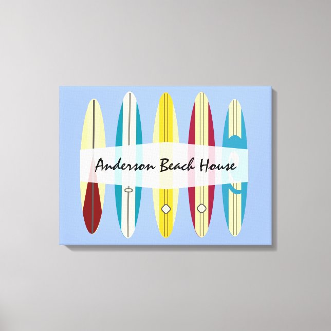 Vintage Longboards Canvas Print (Front)