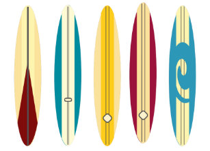 Vintage Surfboard Home Furnishings Accessories Zazzle Co Uk