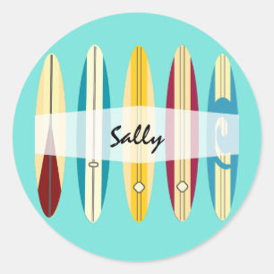 Vintage Longboards Classic Round Sticker