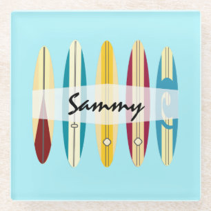 Vintage Longboards Glass Coaster