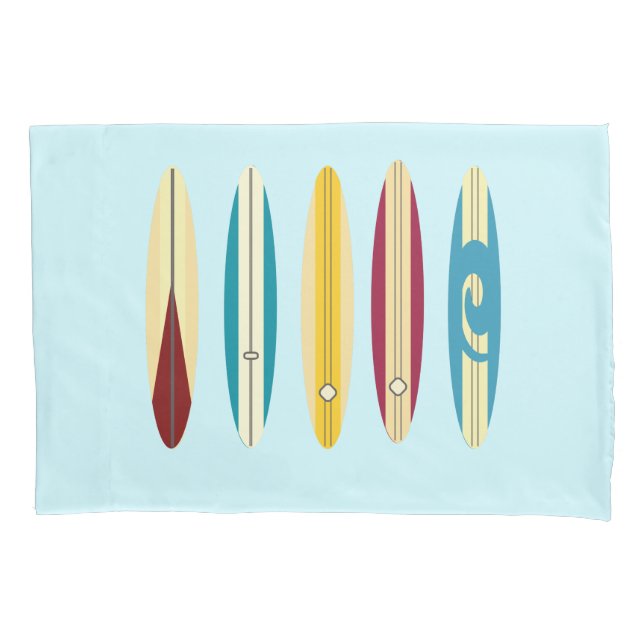Vintage Longboards Pillowcase (Front)