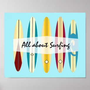 Vintage Longboards Poster