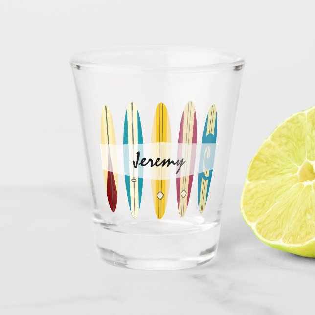 Vintage Longboards Shot Glass (Front)