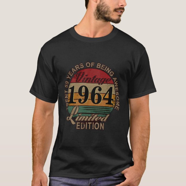 Vintage Look 1964 60th Birthday Humour T-Shirt (Front)