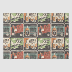 Vintage Look Bar Drink Tiles  Tissue Paper