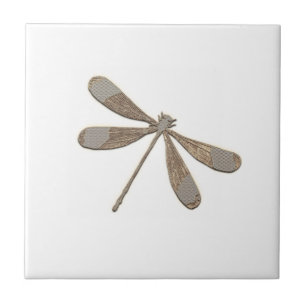 Vintage Look Dragonfly Tile