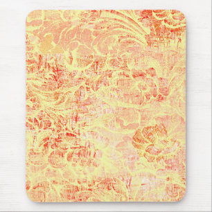 Vintage Look Flower Boom in Light Yellow Texture Mouse Mat