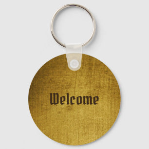 Vintage-Look gold used. Vintage Art Key Ring