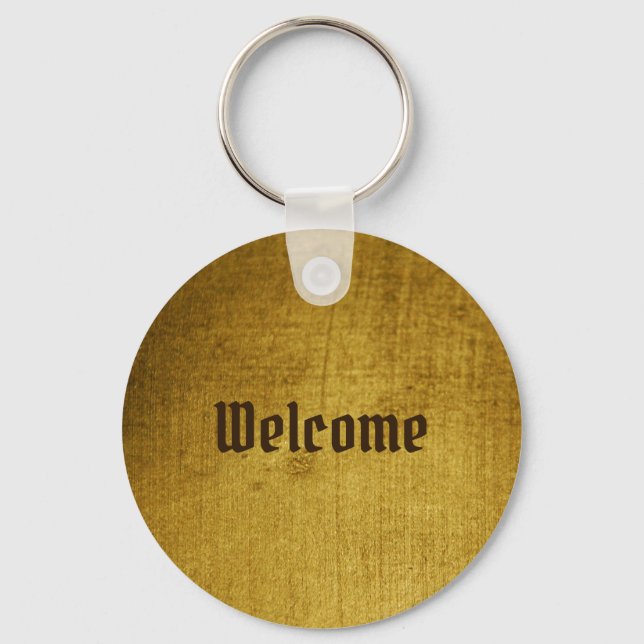 Vintage-Look gold used. Vintage Art Key Ring (Front)