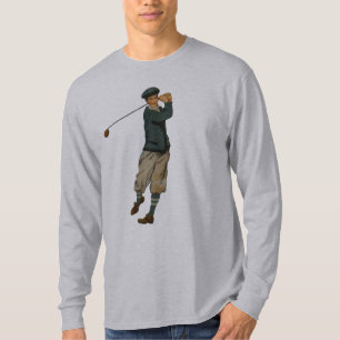 Vintage look Golfer Golf Mens Long Sleeve T-Shirt