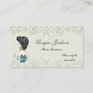 Vintage Look Hair Salon Business Card