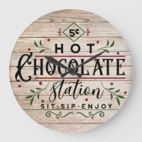 Vintage Look Hot Chocolate Station Wooden Look