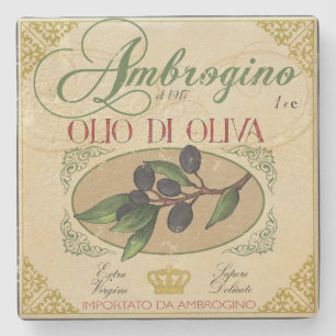 Vintage look Italian Label Art Coaster