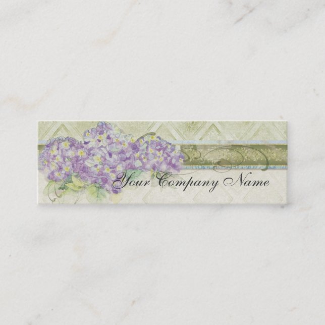 Vintage Look Lilac Hydrangea -  Business Cards (Front)