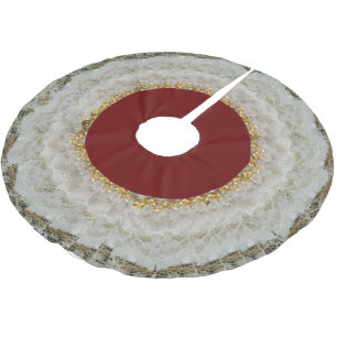 Vintage Look of Ruffled Lace Christmas Tree Skirt