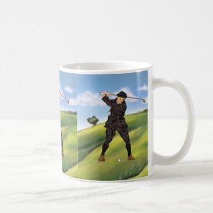 Vintage look Period Golfer Golf Large Mug
