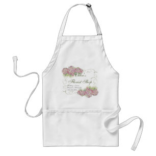 Vintage Look Pink Hydrangea -  Business Aprons