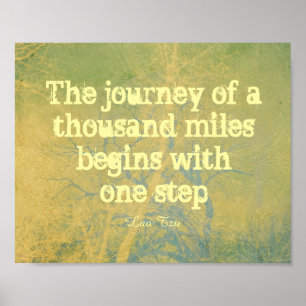 vintage look poster zen quote the journey