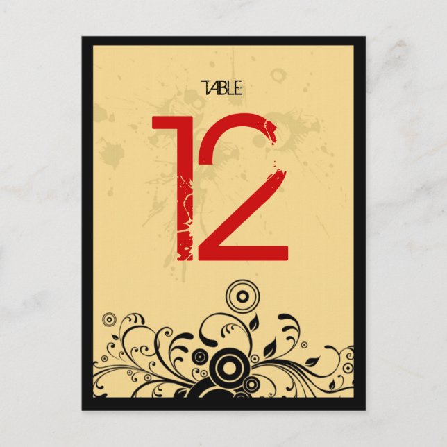 Vintage Look Rock & Roll Music Themed Wedding Postcard (Front)