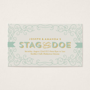 Vintage look Stag and Doe Event Ticket