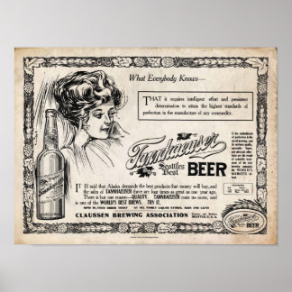 Vintage look Tannhaeuser Beer Print