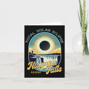 Vintage Look Total Solar Eclipse Niagara Falls Card