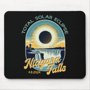 Vintage Look Total Solar Eclipse Niagara Falls Mouse Mat