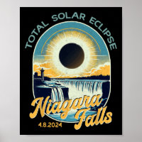 Vintage Look Total Solar Eclipse Niagara Falls