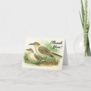 Vintage Look, Two Birds, "Thank You! Card