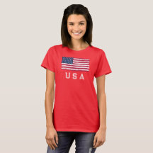 Vintage Look US Flag (White Text) Women's T-Shirt