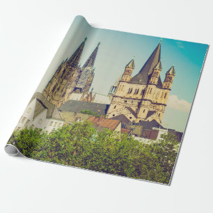 Vintage looking Koelner Dom Cologne Cathedral in K Wrapping Paper