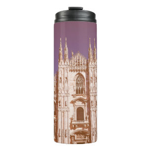 Vintage looking Milan cathedral aka Duomo di Milan Thermal Tumbler
