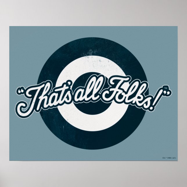 Vintage LOONEY TUNES™ "THAT'S ALL FOLKS!™" Poster (Front)