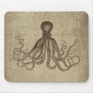 Vintage Lord Bodner Octopus Triptych Mouse Mat