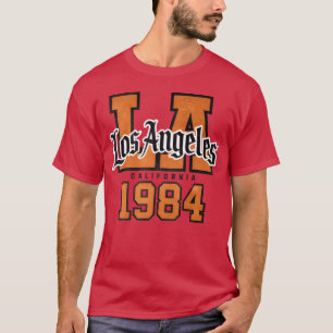 Vintage Los Angeles 1984 Sports Emblem funny girl T-Shirt