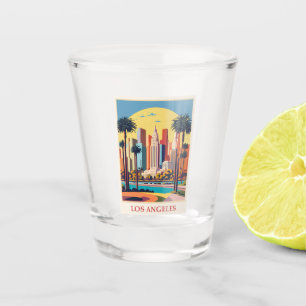 Vintage Los Angeles California City Skyline Travel Shot Glass