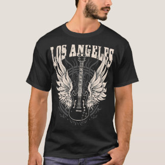 Vintage Los Angeles California Guitar Wings Rock a T-Shirt