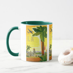Vintage Los Angeles, California Mission with Palm Mug