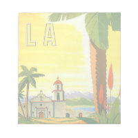 Vintage Los Angeles, California Mission with Palm