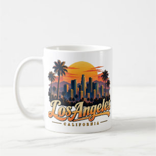 Vintage Los Angeles California Travel Art Landmark Coffee Mug