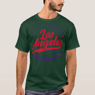 Vintage Los Angeles City of Angels California Red T-Shirt