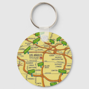 Vintage Los Angeles Key Ring
