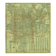 Vintage Los Angeles Map Poster 1920