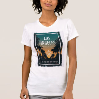Vintage Los Angeles Sunset Poster Print | Cool Cal T-Shirt