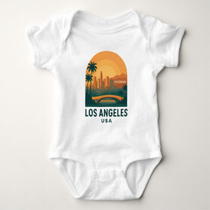 Vintage Los Angeles Travel – Retro Hollywood Baby Bodysuit