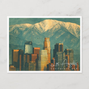  Vintage Los Angeles Watercolor   Retro California Holiday Postcard