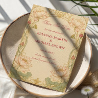 Vintage Lotus Botanical Elegant