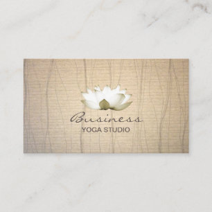 Vintage Lotus Yoga Teacher Business Card